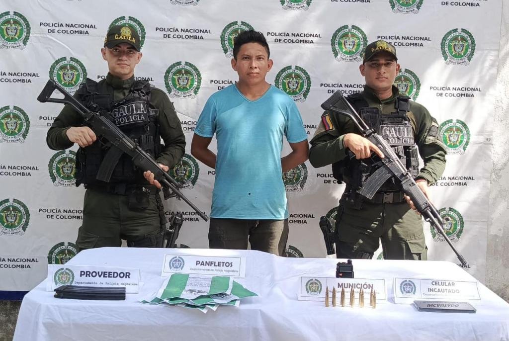 Cayó alias 'Guajiro' temible delincuente del 'Clan del Golfo' en el Magdalena