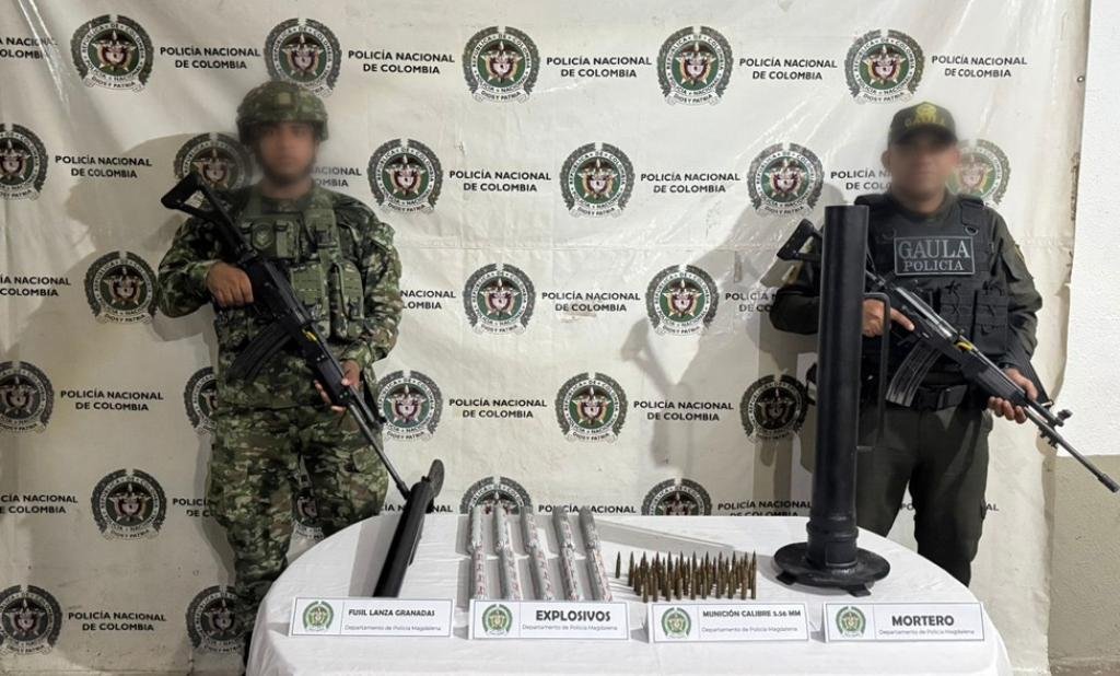 Hallan material de guerra con el que el ‘Clan del Golfo’ pretendía cometer actividades delictivas y atentados en Guamal, Magdalena