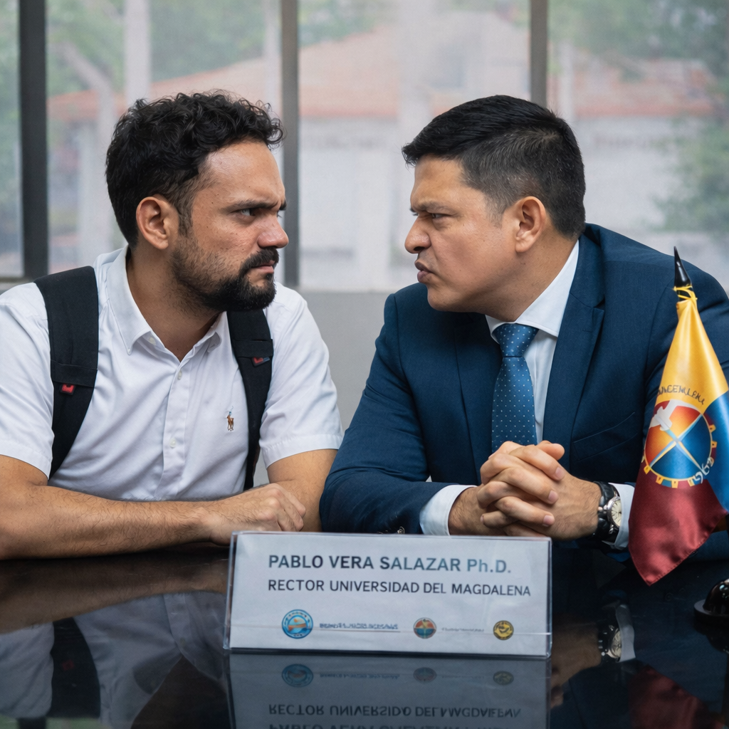 Mientras rector Vera asegura que suspende ventas por microtráfico, líder universitario le dice que muestre las pruebas: “No se está haciendo política, se lucha por el derecho estudiantil”