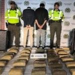A prisión dos pasajeros capturados con 34 paquetes de marihuana en Tasajera